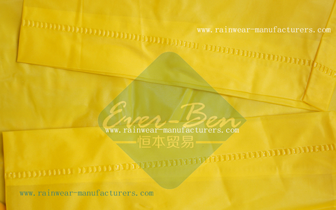 Yellow PVC festival rain mac manufactory sleeves